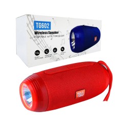 COLUNA BLUETOOTH PORTÁTIL T&G TG-602 TF/USB/FM/HANDSFREE/AUX/LANTERNA VERMELHO COLUNA BLUETOOTH PORTÁTIL T&G TG-602 TF/USB/FM/HANDSFREE/AUX/LANTERNA VERMELHO